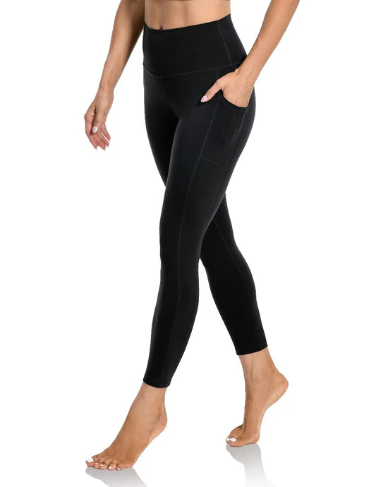 Floating Time Black Yoga Leggings